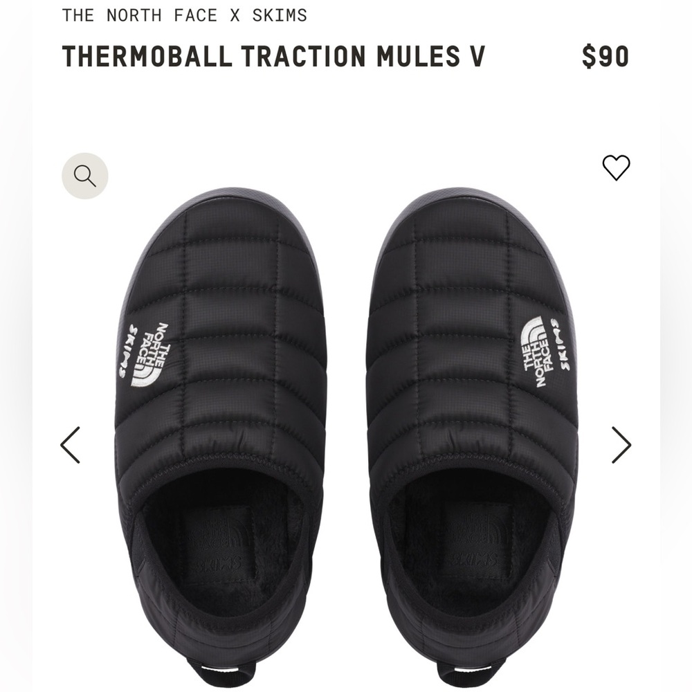 North Face x Skims Thermoball Traction Mules
